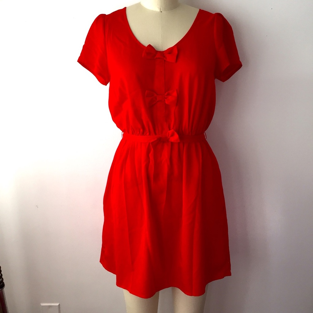 Red Mini Bow doll Dress S